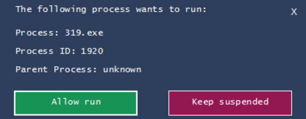 319.exe suspended